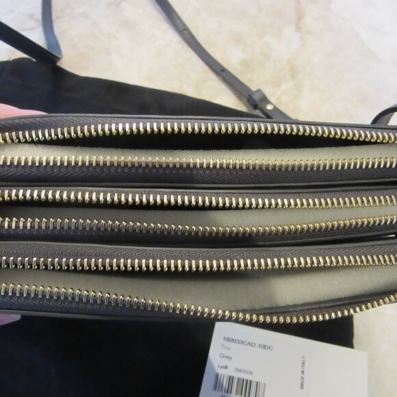 Celine Small Trio Crossbody/Shoulder Bag in Dark Grey & Gold Hardware EUC - Picture 12 of 16